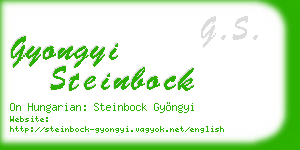 gyongyi steinbock business card